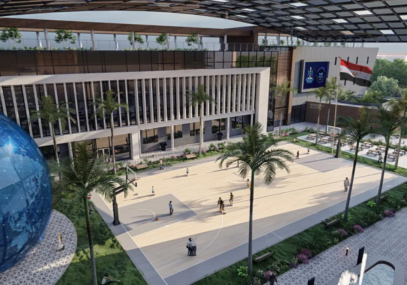 Preliminary architectural concept for the future school campus